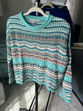 DAVI & DANI Knit Stripe Pullover